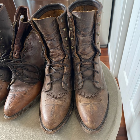 Lot of 2 Leather Boots - Picture 4 of 10